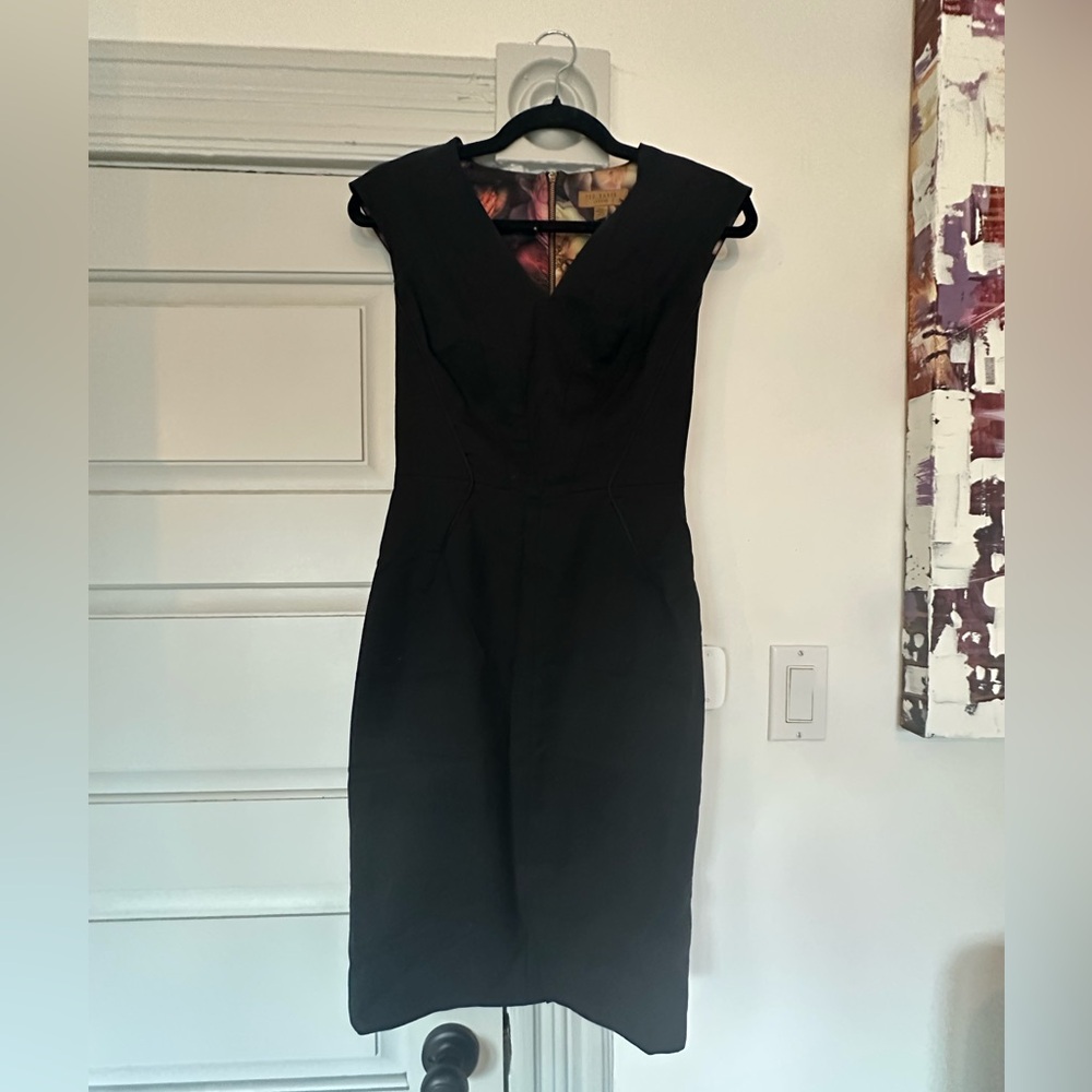 Ted Baker Wool Blend Pencil Dress with Slit